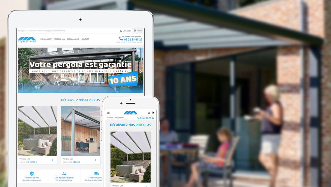 création de site internet pergola alu