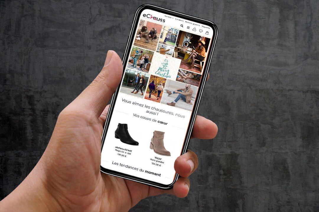 création de site internet responsif e commerce de vente de chanssure