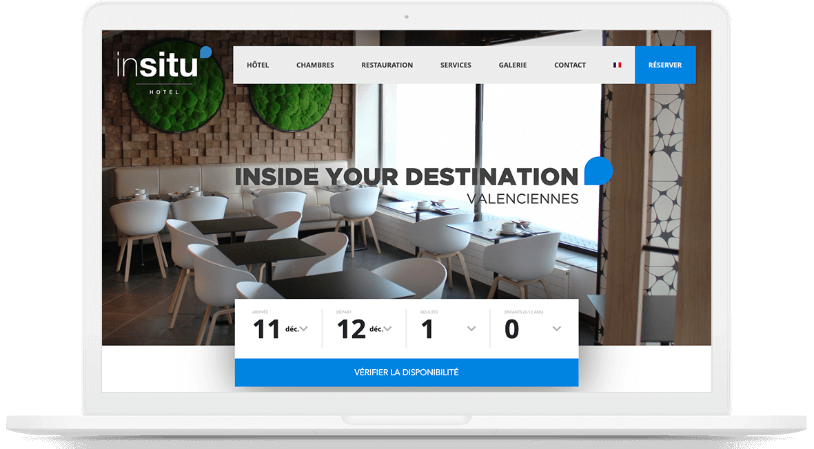 création site internet hôtellerie à valenciennes et lille